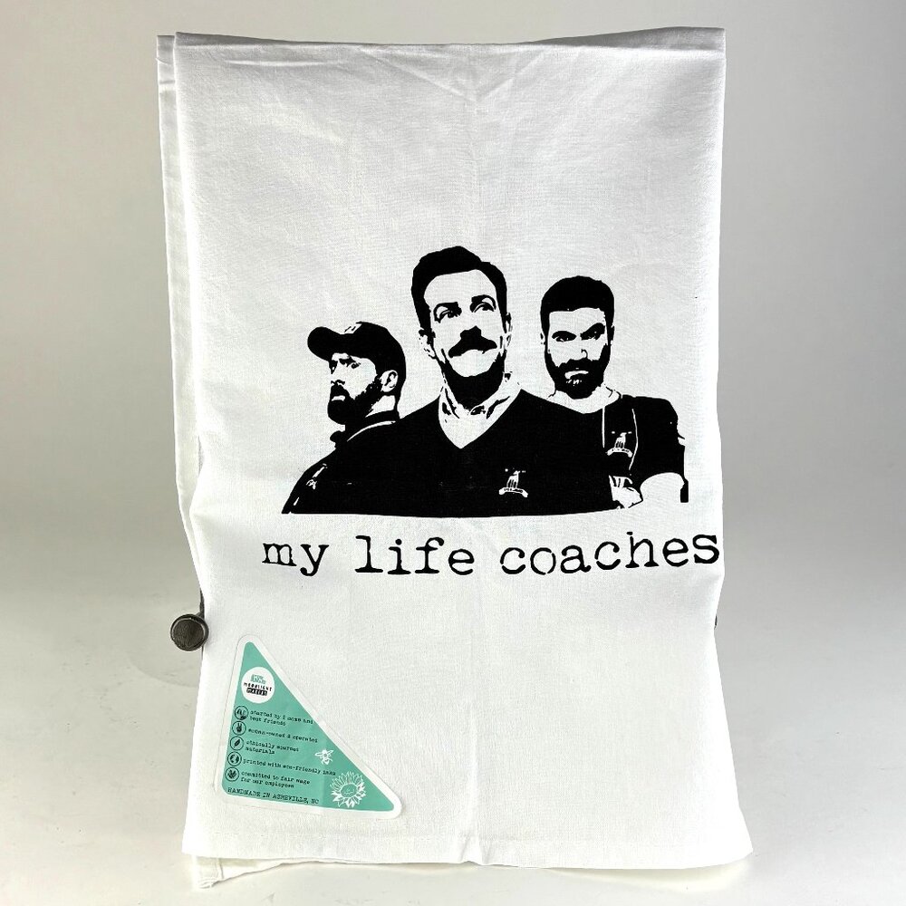 NWT Ted Lasso "My Life Coaches" Ted Lasso Inspired Dish Towel